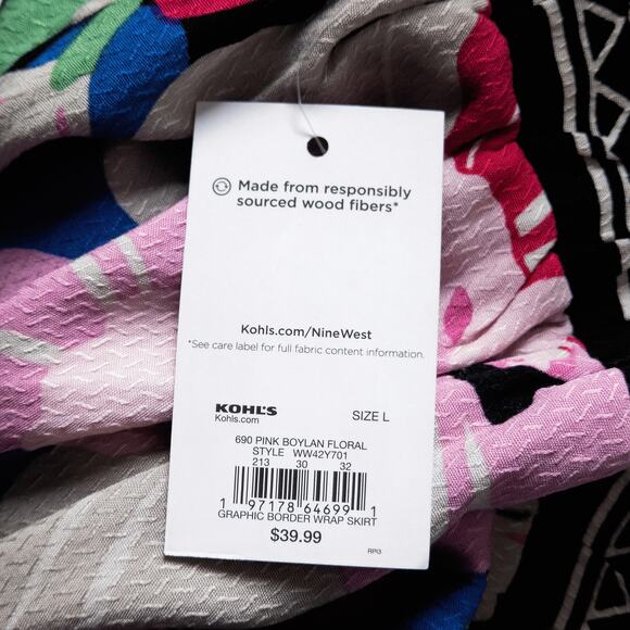 NEW Nine West Women’s Skirt Garden Party Whimsigoth Cottagecore Floral Print L - Picture 8 of 8